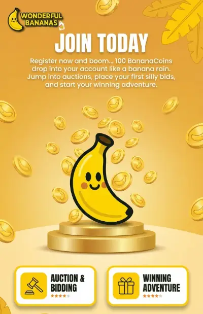 Wonderful Bananas — Join today and get 100 BananaCoins